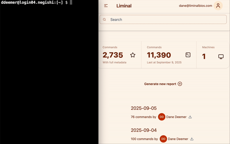 Liminal real-time shell sync demonstration